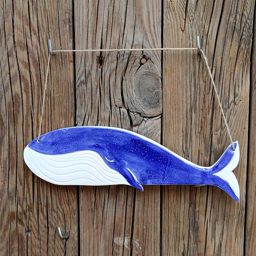 Ballena colgante de cerámica - tamaño grande