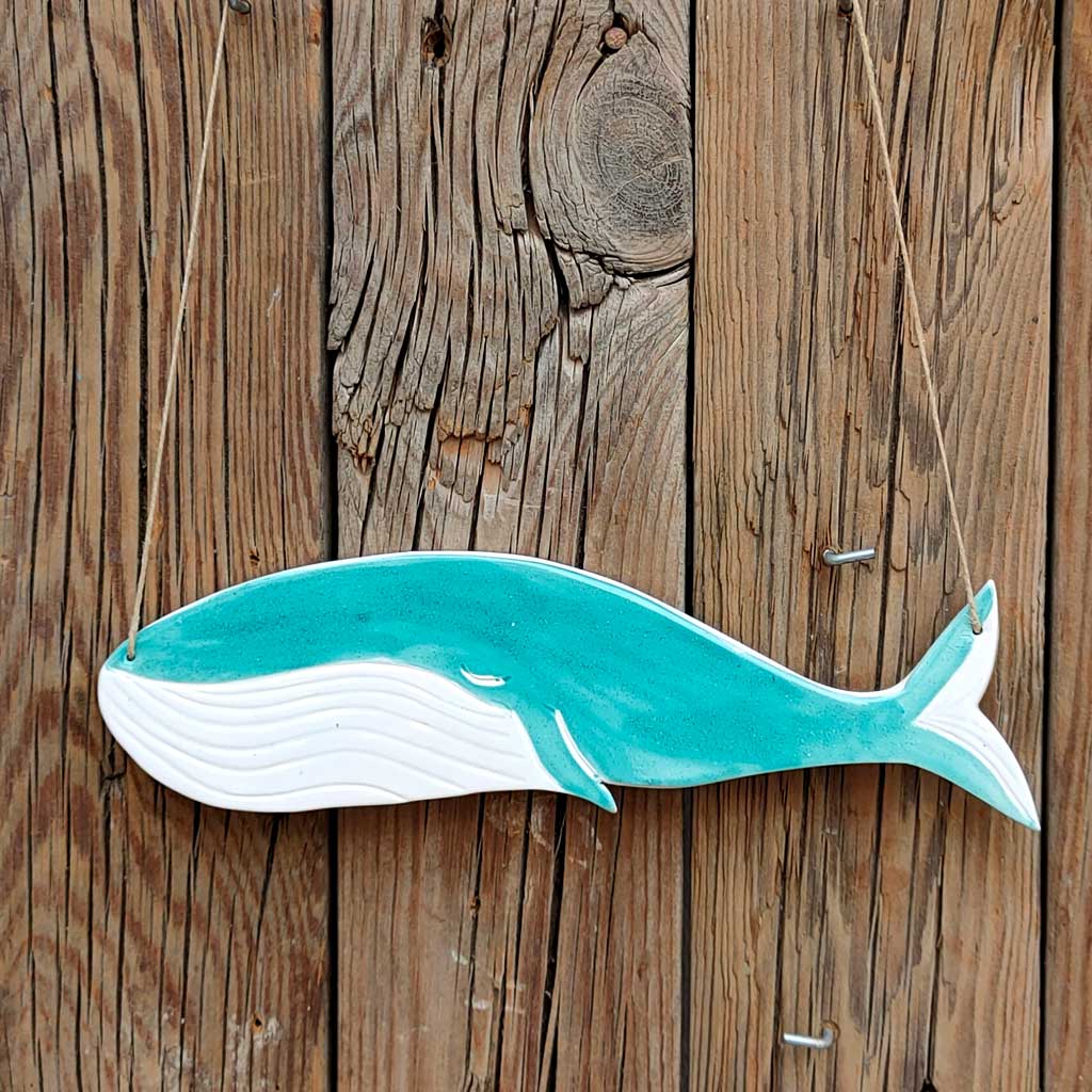 Ballena colgante de cerámica - tamaño grande